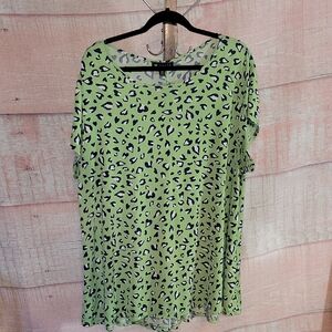 N Touch Green Leopard Blouse